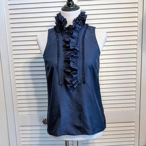 J.Crew Ruffled Silk Sleeveless Blouse
